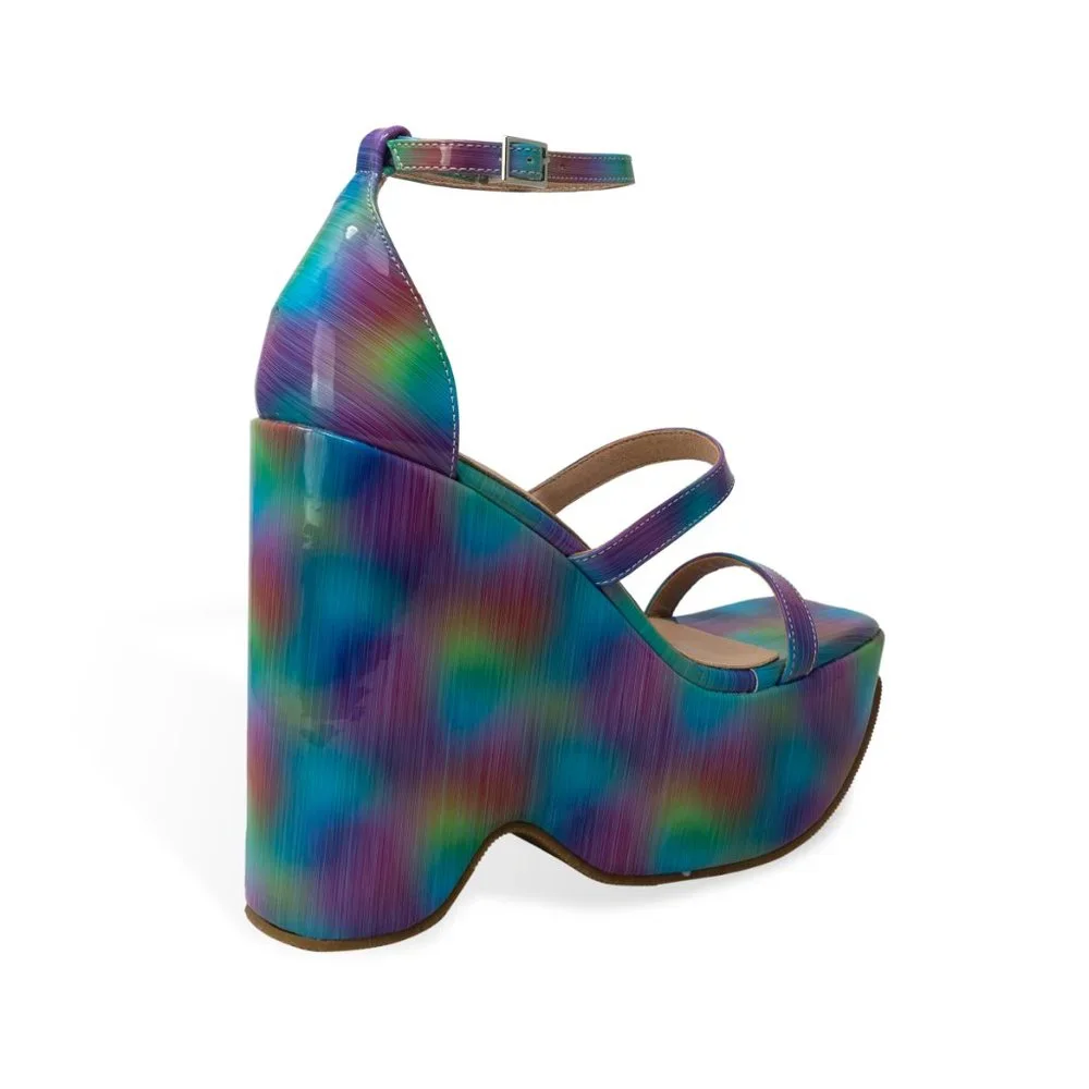 Women’s Chunky Flatform Slide Heeled Sandal